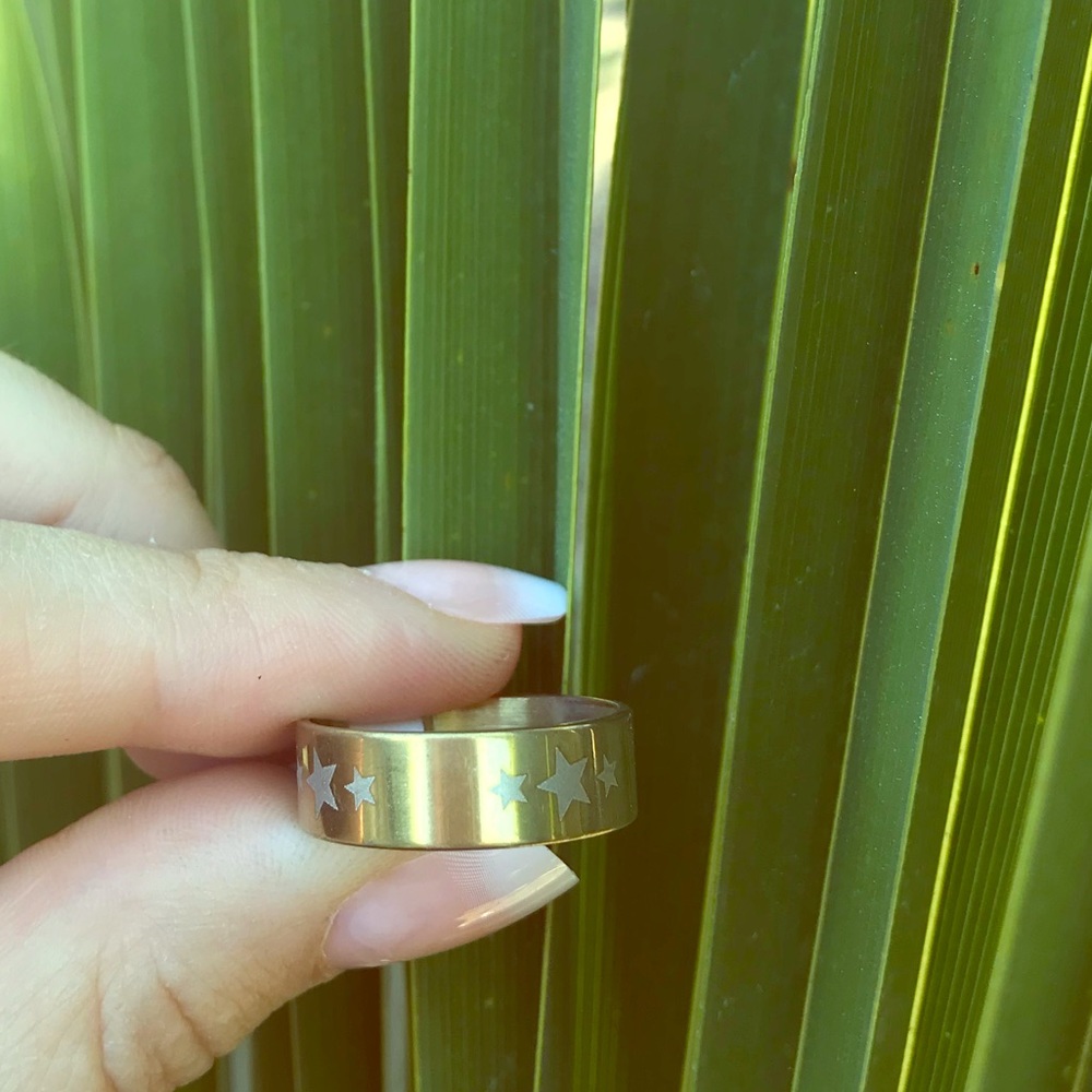 NWT stainless steel gold ring